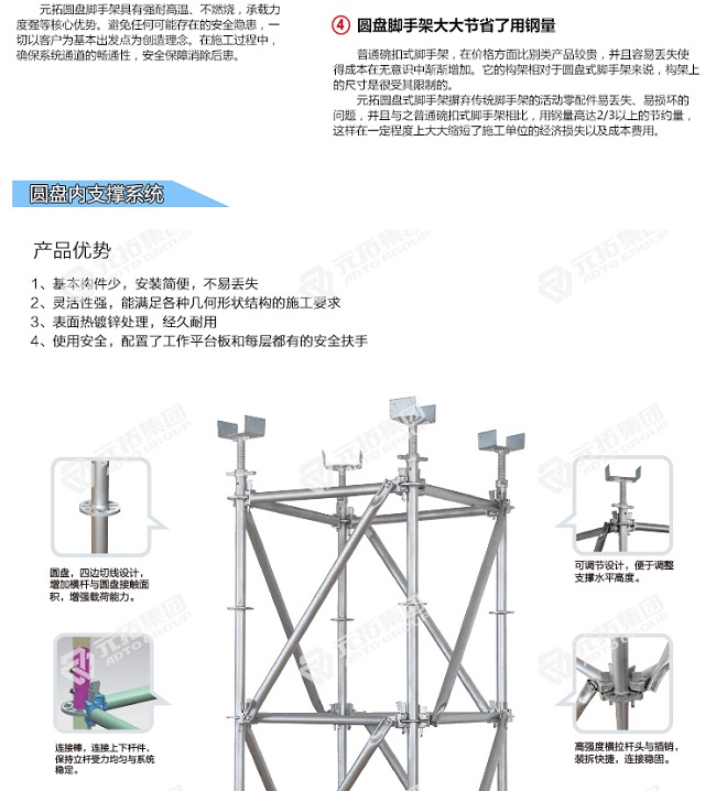 鍍鋅圓盤(pán)腳手架